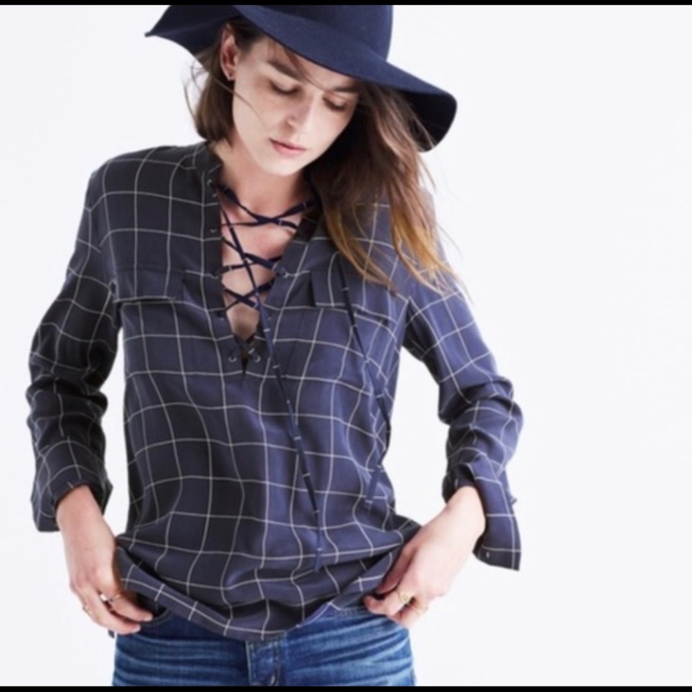Madewell Top | windowpanw silktop